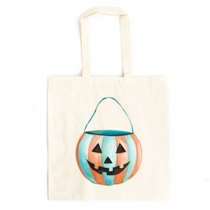 Simply Sage Market Boys Pumpkin Bucket Canvas Tote - One Size - Natural - 1 of 4