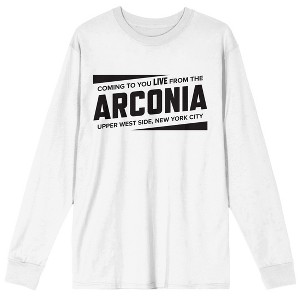 Only Murders In The Building Arconia LIVE Crew Neck Long Sleeve White Adult Tee - 1 of 3