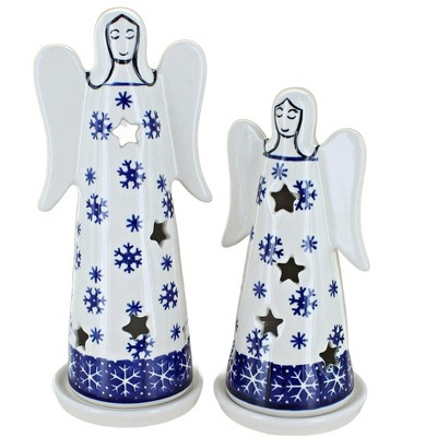Blue Rose Polish Pottery L3000 Maf Angel Set