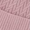 CTM Women's Solid Braided Knit Winter Beanie Hat - 3 of 4