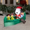 Gemmy Animated Airblown Inflatable Mixed Media Snoopy w/Presents in Canoe Peanuts , 3.5 ft Tall - 2 of 2