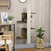 Wall-Mounted Cat Tree, 4-Layer Cat Wall Shelves Furniture with Scratching Board, Kitten Activity Center with Cushions - 2 of 4