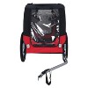 Akoasm 26.77 inch Durable Steel Large Folding Dog Bike Trailer, All-Terrain Pet Carrier-Black&Red - 3 of 4