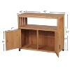 Wooden Patio Bar Table Set with Storage, Buffet Cabinet Sideboard for Outdoor and Indoor - 2 of 4