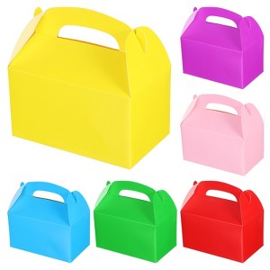 Unique Bargains Sturdy Structure Storage Gift Wrap Boxes with Handles 24 Pcs - 1 of 4