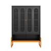 Okak Shoe Cabinet, Shoe Organizer with Three Adjustable Shevles and Double-sided Mesh DoorS, Cabinet for Entryway, Living Room, Hallway, Black - 4 of 4