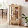 Okak Curio Cabinet, Display Cabinet with 2 Tempered Glass Doors and Adjustable Shelves, Storage Cabinet for Living Room, Bedroom - 2 of 4