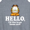 Women's - Garfield - Hello Go Home Now Graphic Racerback Tank - 2 of 4