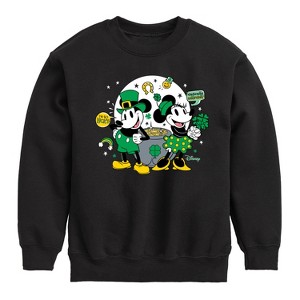 Boys' - Disney - Mickey And Minnie Pot Of Gold Graphic Long Sleeve Fleece Sweatshirt - 1 of 4