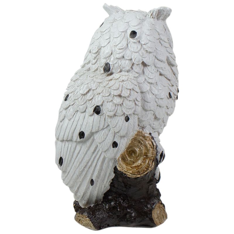 Northlight 6" White Owl Perched on a Branch Outdoor Garden Statue, 4 of 7