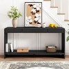 Modern 3-Drawer Console Table with Open Shelf,59" Entryway Storage Table with Rounded Edges for Hallway or Behind Sofa-Baofuwish - 2 of 4