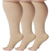 Absolute Support Unisex 20–30mmHg Open Toe Graduated Compression Socks, Knee High, 3-Pair – Medical Support, Varicose Veins & Swelling Relief, A511-3 - 2 of 4