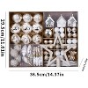 100-Piece Shatterproof Christmas Ornaments Set with Assorted Glitter Balls & Star Tree Topper for Xmas Wedding Anniversary Decor - 3 of 4