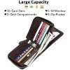 BEAFUP Men's Wallet,RFID Blocking Genuine Leather Wallet - Slim Bifold Front Pocket Wallet with Zipper Closure, Credit Card Holder - 4 of 4