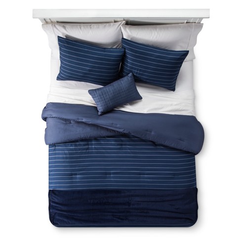 Blue Stripe Comforter Set 5pc Full Queen Room Essentials Target