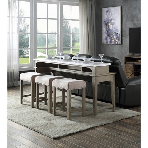 Cream marble discount top dining table