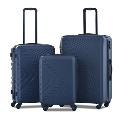 Wooakway Luggage Sets 3 Piece With Spinner Wheels ABS Lightweight Carry On Travel Suitcase