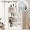 GlasFlength Decorative Bookshelf, Spacious Space and Adjustable Shelf, Open Bookshelves for Bedroom, Living Room, Home Office，White，33"*11.6"*48" - 3 of 4