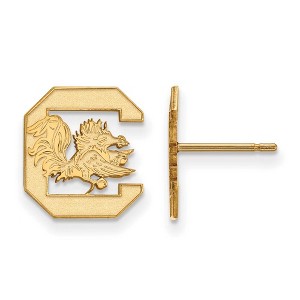 Black Bow Jewelry 10k Yellow Gold South Carolina Gamecocks NCAA Post Earrings - 1 of 3