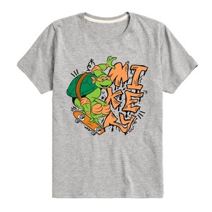 Boys' - Teenage Mutant Ninja Turtles - Mikey Short Sleeve Graphic T-Shirt - 1 of 4