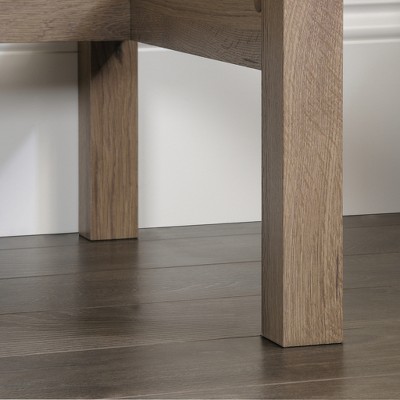 Salt Oak Finish Wood Writing Desk with Two Drawers