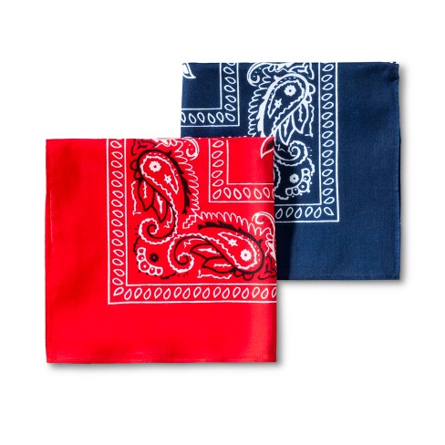 Men S 2pk Bandana Set Goodfellow Co Red Blue One Size Target