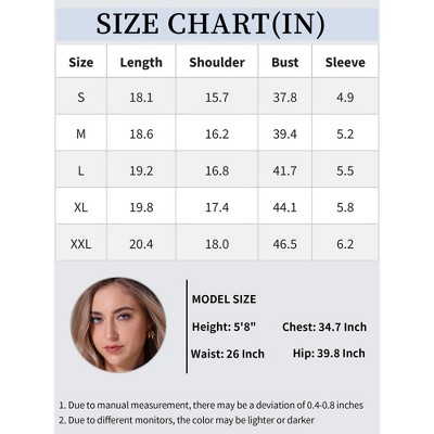 Женские куртки INSPIRE CHIC Women's Denim Cap Sleeve Button Down Turndown Collar Classic Cropped Jean Jackets Medium Blue — фото 6
