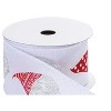 Wired Polyester Ribbon Set of 2 – Gnome Santa Design – 0.25 in Height Holiday Craft Ribbon By Melrose - 3 of 3