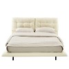 Sapphtopaz Queen Size PU Leather Upholstered Floating Bed Frame, Button-Tufted Headboard for Modern Bedrooms, Adults & Teens - 3 of 4