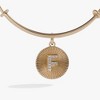 Alex and Ani Initial F Pave Starburst Texture Bangle - 2 of 3