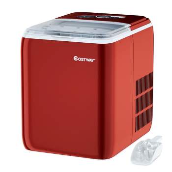 Magic Chef Kitchen Portable Countertop Ice Maker with Digital Controls - Red