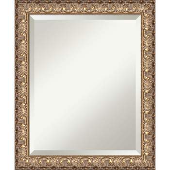 Amanti Art Florentine Gold Beveled Wood Framed Wall Mirror