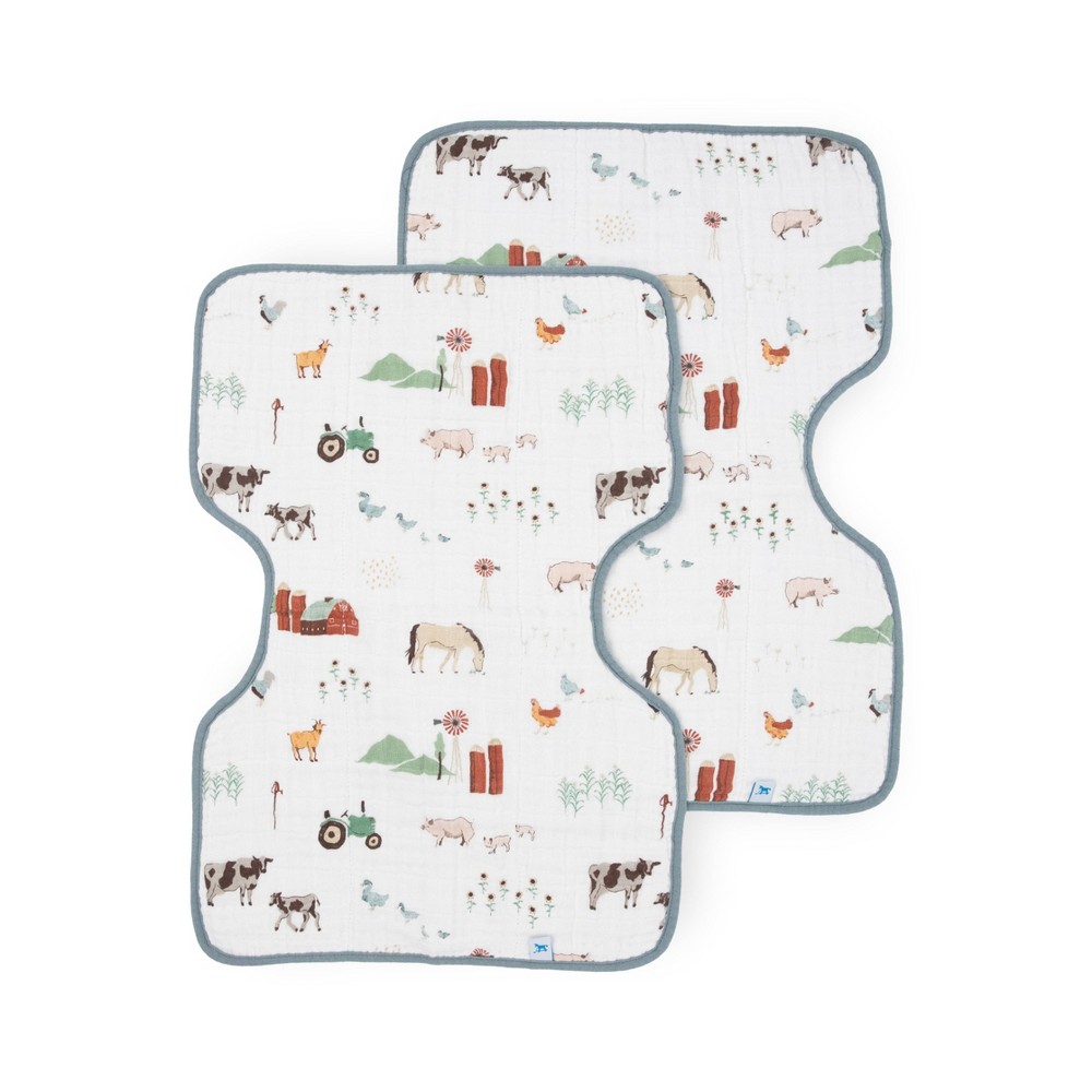 Little Unicorn Cotton Muslin Burp Cloth - 2pk - Farmyard