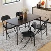 Folding Chairs Set of 2, Foldable Chairs with Metal Frame Hold Up to 350 Pounds, Portable Grey Folding Chairs - 4 of 4