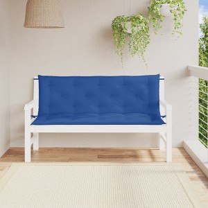 vidaXL Garden Bench Cushions 2 pcs Blue 59.1"x19.7"x2.8" Oxford Fabric - 1 of 4