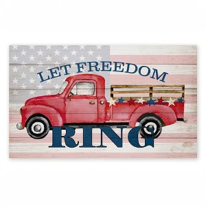 Stupell Industries Let Freedom Ring Truck Printed Outdoor Door Mat, design by Kim Allen, 18"x30" - 1 of 4
