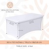 White Classic Premium Rectangular Spandex Stretchable Tablecloths - Set of 2 - 2 of 4