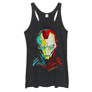 Women's Marvel Iron Man Sketch Racerback Tank Top - 1 of 3