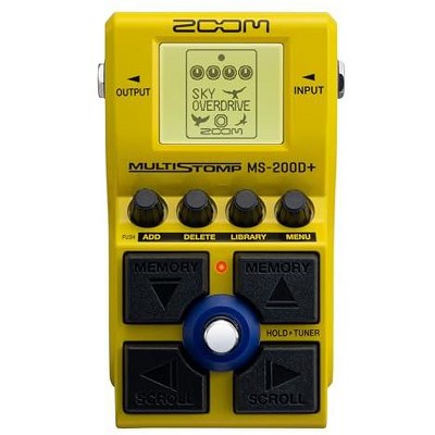 Zoom MS-200D+ MultiStomp Guitar Effects Pedal with 200 Drives & Distortions Yellow