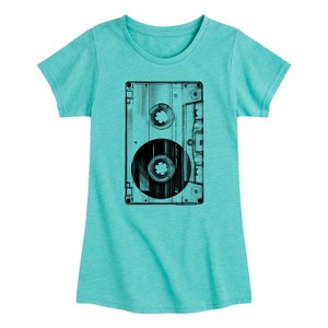 Girls' - Instant Message - Big Cassette Tape Fitted Short Sleeve Graphic T-Shirt - 1 of 4