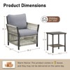 Buenhomino Patio Furniture Wicker Outdoor Conversation Set - 3 of 4