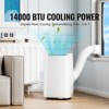 VEVOR 14,000 BTU Portable Air Conditioners, 3-in-1 AC Unit with Remote Control, for 550-700 Sq.Ft,Cool/Dehumidifier/Fan Mode &Rich Accessories ,White - 3 of 4