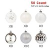 Every Day is Christmas Round 50ct 2.24"/57mm Shatterproof Christmas Tree Ornaments Set, Christmas Tree Balls Decoration - 3 of 4