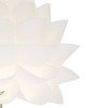 Possini Euro Design Modern Floor Lamp 63" Tall Brushed Steel White Orb Petal Flower Shade Dimmable for Living Room Reading Bedroom Office - 3 of 4