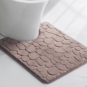 Evideco French Home Goods 3D Pebble Memory Foam Bath Mats - Bath Mat, Runner Mat, and Contour Mat Available in 10 Colors - 1 of 4