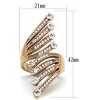 Slickblue Women’s Pave-Style Ring in IP Rose Gold Stainless Steel, Clear CZ Stones, Polished Sparkling Band, size 5-9 - 3 of 4