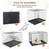 AZL1 Life Concept Pet Crates and Houses Pet 24 Double Door Foldable Cage with Removable Tray and Adjustable Divider Premium, Black, 24.4"*16.5"*18.5" - 4 of 4