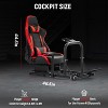 Dardoo Vertical Sim Racing Cockpit Chassis with Ergonomic Red Seat for Logitech, Thrustmaster, Fanatec | Wheel & Pedals Not Included - 3 of 4