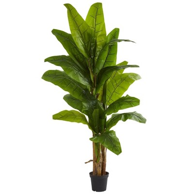 Nearly Natural 7.5-ft Banana Artificial Tree : Target