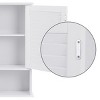 Tangkula 27.5" H Wall Cabinet Hanging Bathroom Storage Cabinet Adjustable Shelf - 2 of 4